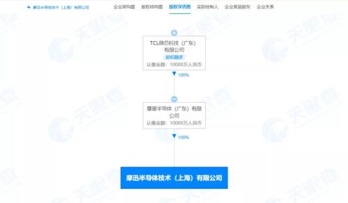 TCL科技关联公司成立摩迅半导体，注册资本1亿人民币，聚焦应用软件开发